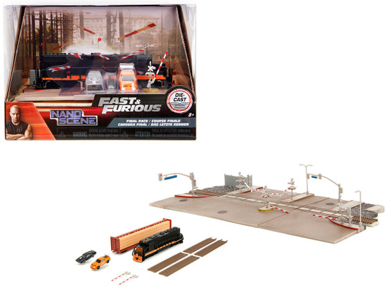 FAST & FURIOUS FINAL RACE DIORAMA WITH 2 VEHICLES DIORAMA BY JADA TOYS 34915