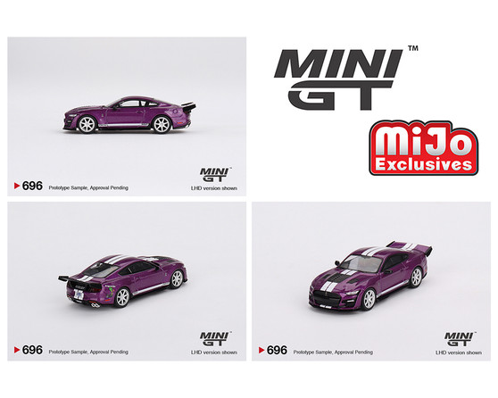 FORD SHELBY MUSTANG GT500 DRAGON SNAKE CONCEPT FUCHSIA METALLIC 1/64 SCALE DIECAST CAR MODEL BY TSM MINI GT MGT00693