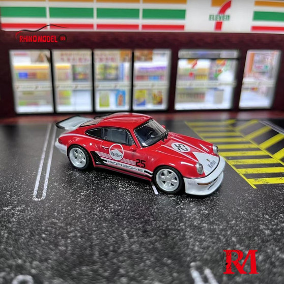 PORSCHE SINGER TURBO STUDY 930 MARLBORO LIVERY 1/64 SCALE DIECAST CAR MODEL BY RHINO MODELS RMSINMAR