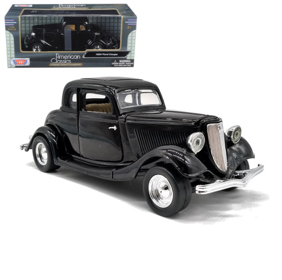 1934 Ford Coupe Black 1/24 Scale Diecast Car Model By Motor Max 73217