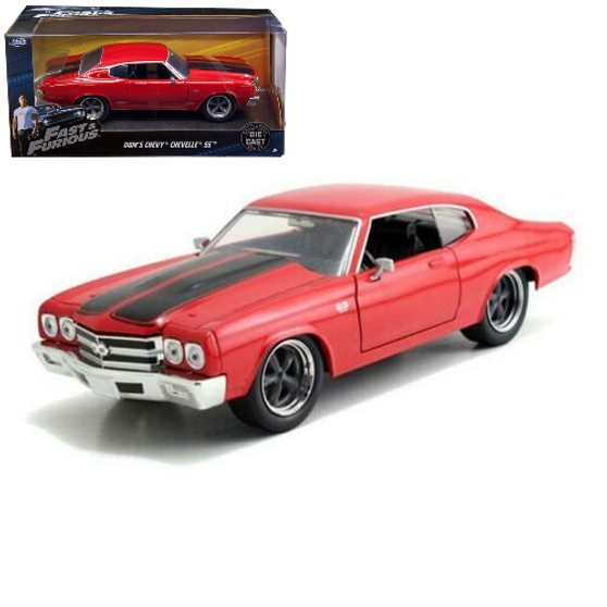 CHEVROLET CHEVELLE SS RED FAST & FURIOUS 1/24 SCALE DIECAST CAR MODEL BY JADA TOYS 97193