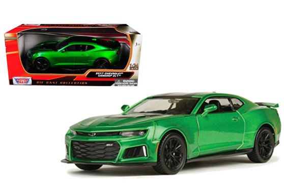 2017 Chevrolet Camaro ZL1 Metallic Green 1/24 Scale Diecast Car Model By Motor Max 79351