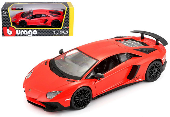 Lamborghini Aventador LP 750-4 Red 1/24 Scale Diecast Car Model By Bburago 21079