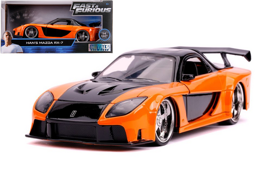 Mazda RX-7 Han's Fast & Furious 1/24 Scale Diecast Car Model By Jada Toys 30732
