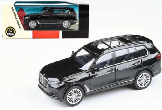 BMW X7 BLACK 1/64 SCALE DIECAST CAR MODEL BY PARAGON PARA64 55191