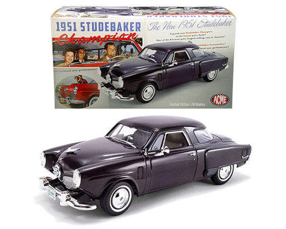 1951 STUDEBAKER CHAMPION RICH BLACK CHERRY 500 PIECES MADE 1/18 SCALE DIECAST CAR MODEL BY ACME A 1809201