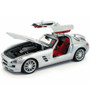 MERCEDES BENZ SLS AMG SILVER METALLIC 1/18 SCALE DIECAST CAR MODEL BY MAISTO 31389