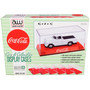 COLLECTIBLE DISPLAY CASES RED BASES COCA COLA 6 PIECES 1/64 SCALE FOR DIECAST CAR MODEL BY AUTO WORLD AWDC022