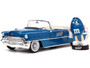 1956 CADILLAC ELDORADO & BLUE M&M FIGURE HOLLYWOOD RIDES 1/24 SCALE DIECAST CAR MODEL BY JADA TOYS 33726