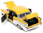 1957 CHEVROLET BEL AIR YELLOW 1/24 SCALE DIECAST CAR MODEL BY JADA TOYS 34200