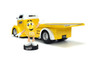 1947 FORD COE FLATBED TOW TRUCK WITH YELLOW M & M FIGURE 1/24 SCALE DIECAST CAR MODEL BY JADA TOYS 33425

