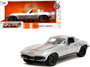 1966 CHEVROLET CORVETTE SILVER 1/24 SCALE DIECAST CAR MODEL BY JADA TOYS 34208