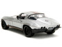 1966 CHEVROLET CORVETTE SILVER 1/24 SCALE DIECAST CAR MODEL BY JADA TOYS 34208