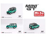 1985 LAND ROVER DEFENDER 110 STATION WAGON LHD TRIDENT GREEN EXCLUSIVE 1/64 SCALE DIECAST CAR MODEL BY MINI GT MHT00590
