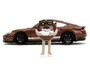 PORSCHE 911 TURBO & BROWN M&M FIGURE 1/24 SCALE DIECAST CAR MODEL BY JADA TOYS 34624