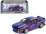 NISSAN SILVIA S14 RHD BLUE & PURPLE TOMONORI IDEKAWAS ROCKET BUNNY BOSS 1/64 SCALE DIECAST CAR MODEL BY INNO INNO64 IN64-S14B-TOMOSAN