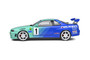 NISSAN SKYLINE GT-R R34 FALKEN LIVERY JGTC 2001 1999 #1 H. TAKEUCHI / Y. TACHIKAWA 1/18 SCALE DIECAST CAR MODEL BY SOLIDO 1804304