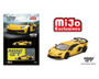 LAMBORGHINI AVENTADOR SVJ YELLOW 1/64 SCALE DIECAST CAR MODEL BY MINI GT MGT00563