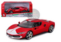 FERRARI 296 GTB RED 1/18 SCALE DIECAST CAR MODEL BY BBURAGO 16017