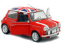 MINI COOPER 1.3I SPORT PACK RED WITH UK FLAG TOP 1/18 SCALE DIECAST CAR MODEL BY SOLIDO S1800604