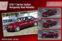 BMW E32 7 SERIES SEDAN RED 1/64 SCALE DIECAST CAR MODEL BY DCM DCME32RD