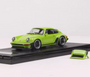 PORSCHE SINGER TURBO STUDY 930 GREEN WITH TAIL REMOVABLE 1/64 SCALE DIECAST CAR MODEL BY RHINO RPORSINGN