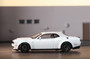 DODGE CHALLENGER SRT HELLCAT WHITE WITH HOOD OPENING 1/64 SCALE DIECAST CAR MODEL BY STANCE HUNTERS SHHCWH