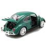 1966 VW Volkswagen Beetle Bug Green 1/24 Diecast Car Model By Motor Max 73223