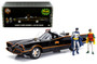 1966 BATMOBILE DC TV SERIES 1/18 SCALE WITH LIGHTS & BATMAN ROBIN FIGURES 98625