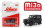 LAND ROVER DEFENDER MATT BLACK 2400 MADE MIJO EXCLUSIVE 1/64 SCALE DIECAST CAR MODEL BY SCHUCO 4000