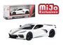 2020 CHEVROLET CORVETTE C8 STINGRAY WHITE 1/24 SCALE DIECAST CAR MODEL BY MOTOR MAX 79360