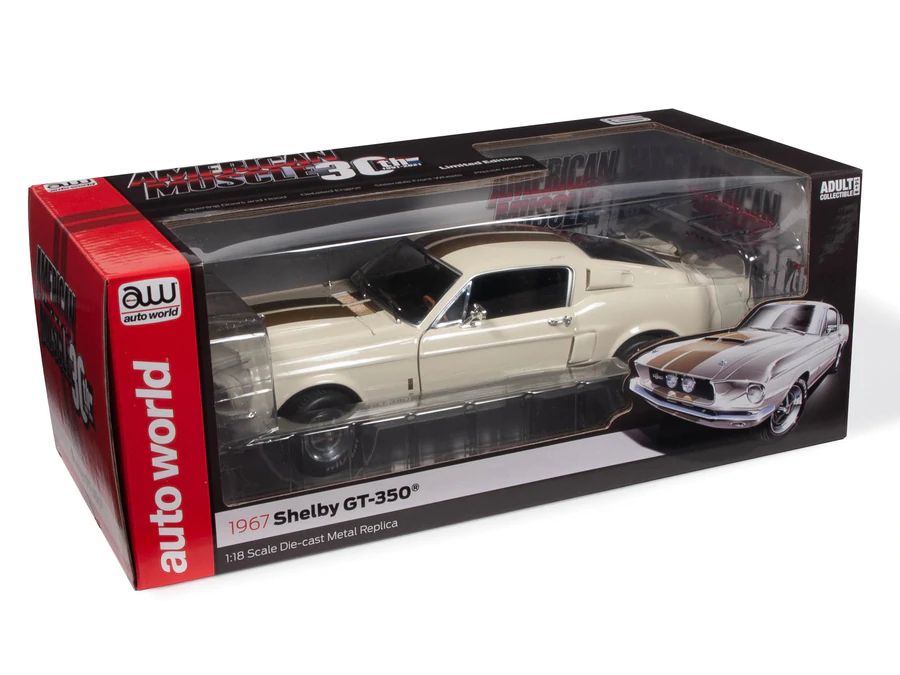 1967 SHELBY GT-350 FORD MUSTANG 1/18 SCALE DIECAST CAR MODEL BY