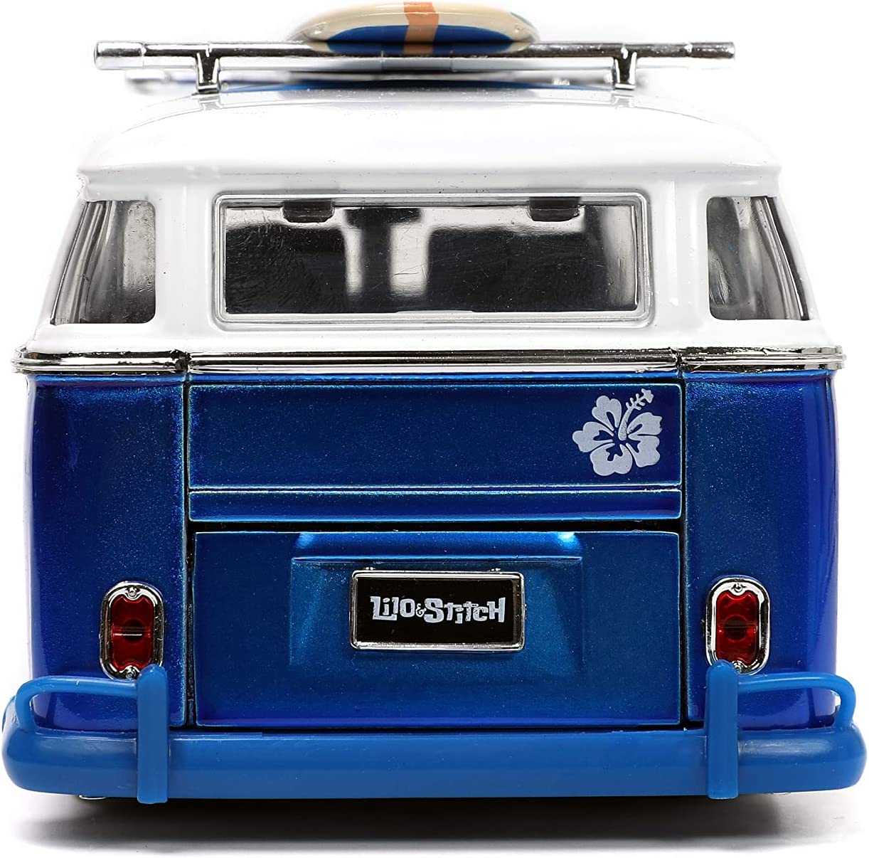 1962 VOLKSWAGEN BUS WITH MICKEY MOUSE u0026 FRIENDS FIGURE HOLLYWOOD RIDES 1/24  SCALE DIECAST CAR MODEL BY JADA TOYS 33179