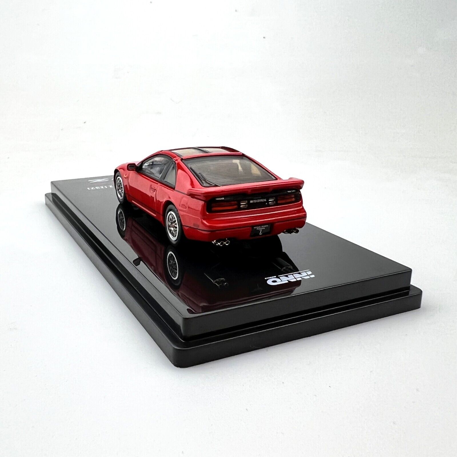 NISSAN FAIRLADY Z 300ZX Z32 AZTEC RED WITH EXTRA WHEELS 1/64 SCALE 