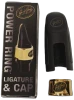 JodyJazz AS1 Power Ring Ligature & Cap | for HR* Alto Saxophone Mouthpiece | 24k Gold-Plated