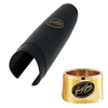 JodyJazz HRB1 Power Ring Ligature & Cap | for HR* Baritone Sax Mouthpiece | 24k Gold-Plated