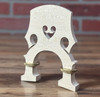 Maple Leaf Strings Adjustable 1/4 Bass Bridge Blank - Brass
