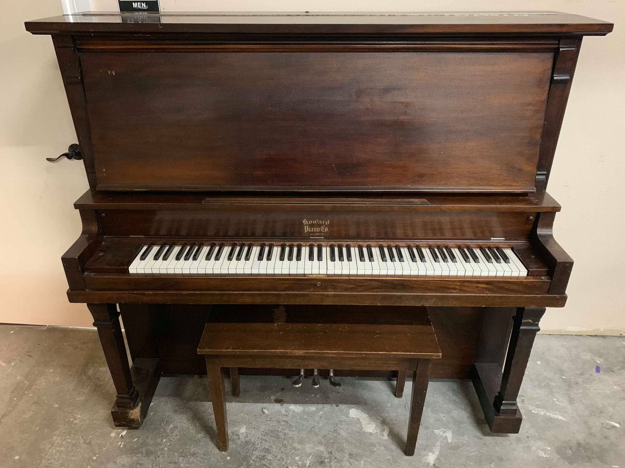 Used Howard Piano Co. Vintage Upright Grand with Bench at Piano Gallery
