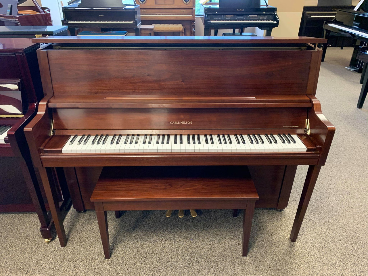 Cable Nelson Upright Piano with Satin Walnut Finish - Piano Gallery