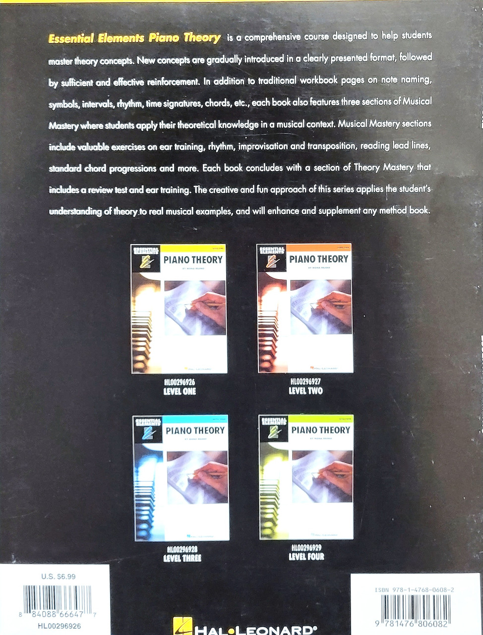 Piano Theory - Level One - Essential Elements - Piano Gallery