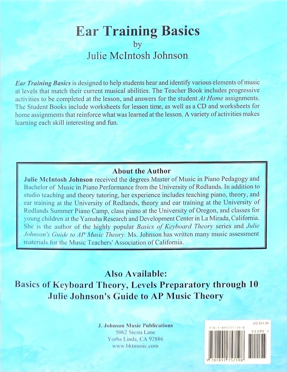 Ear Training Basics - Level 5 Student Handbook - Piano Gallery