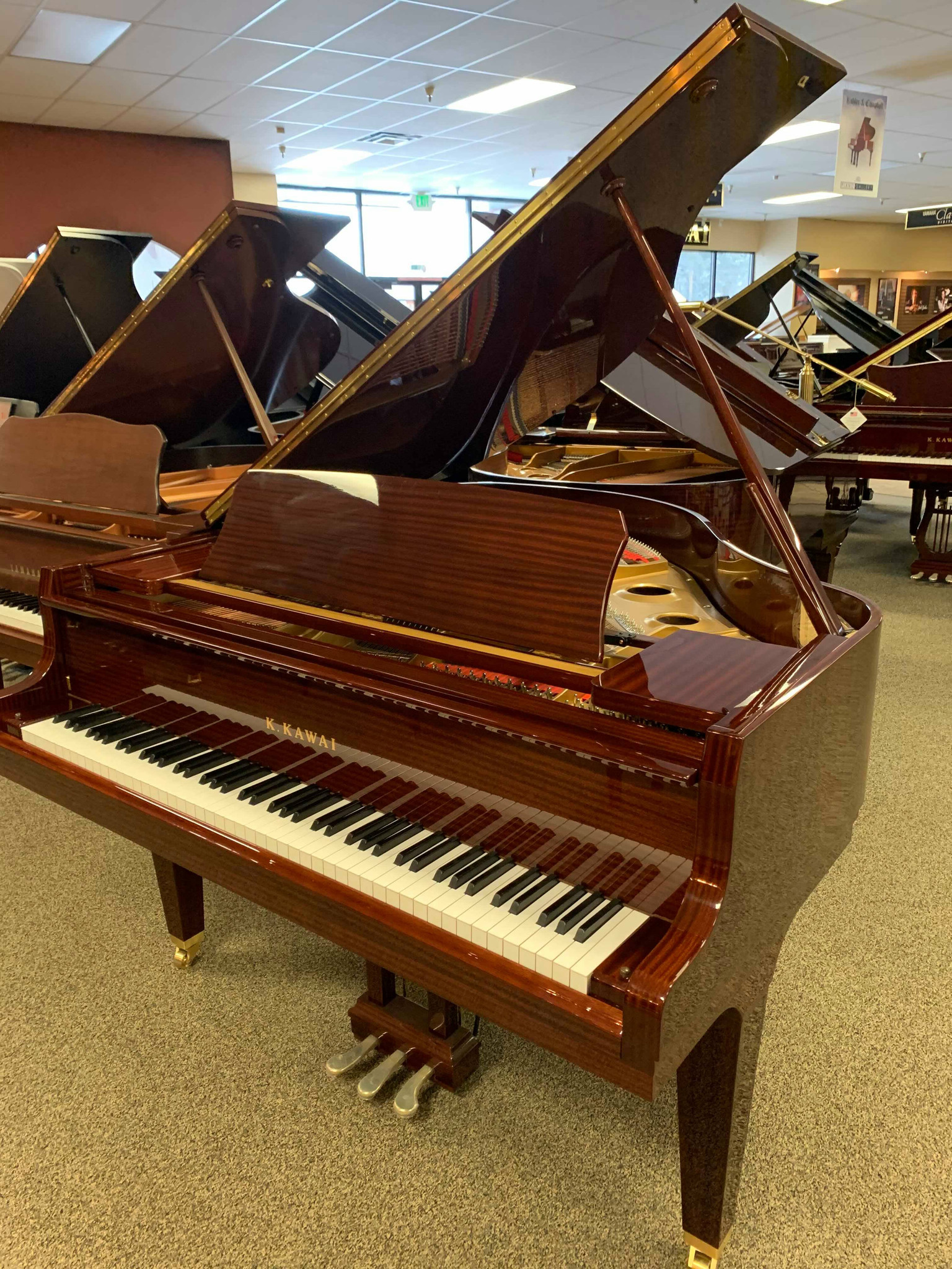Kawai Gl 20 Brown Sapele Mahogany Baby Grand Piano 5 2 With Bench At Piano Gallery