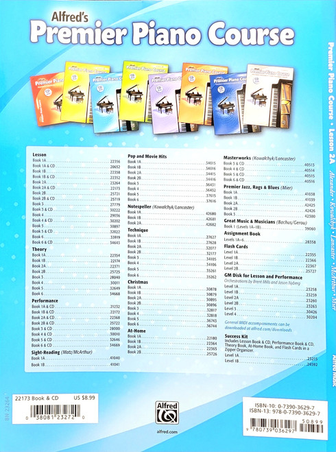 Alfred's Premier Piano Course Lesson 2A (w/ CD) Alfred's Premier Piano Course Lesson 2A (w/ CD)