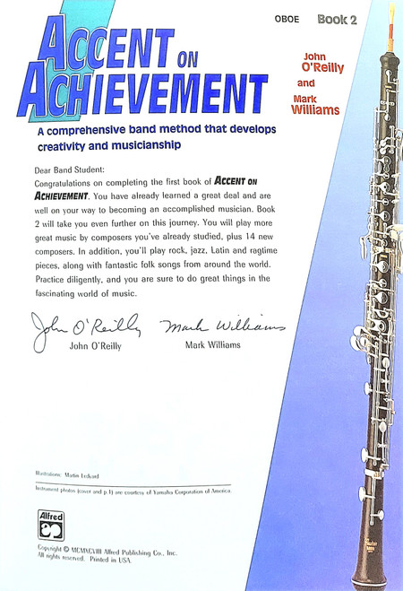 Alfred's Accent on Achievement Oboe Book 2 (w/ CD) Alfred's Accent on Achievement Oboe Book 2 (w/ CD)