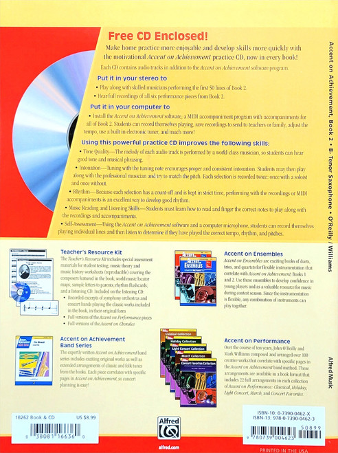 Alfred's Accent on Achievement B Flat Tenor Saxophone Book 2 (w/ CD) Alfred's Accent on Achievement B Flat Tenor Saxophone Book 2 (w/ CD)