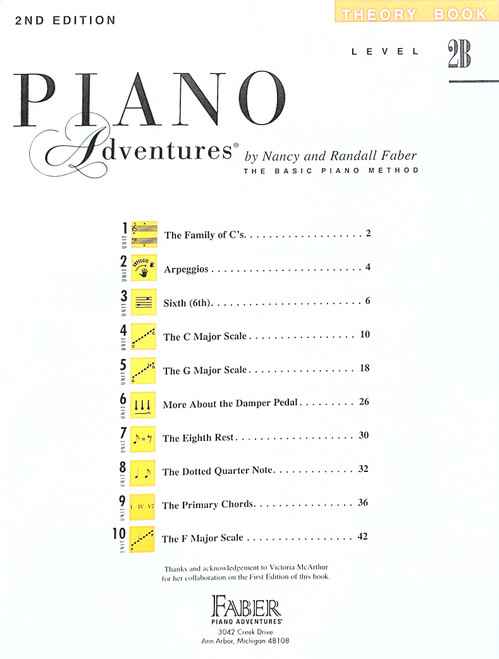 Piano Adventures Theory Book Level 2B (2nd Edition)