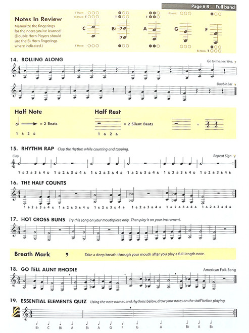 Essential Elements For Band F Horn Book 1  Essential Elements For Band F Horn Book 1