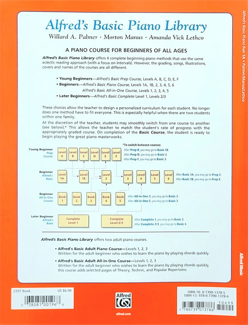 Alfred's Basic Piano Library Fun Book Level 1A