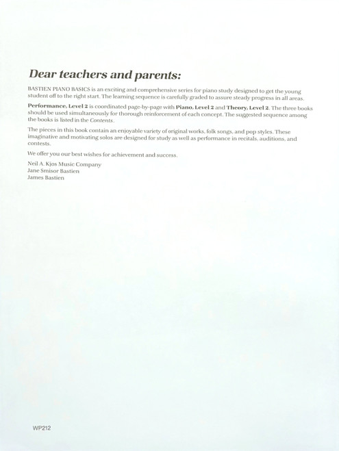 Bastien Piano Basics Performance Level 2 Bastien Piano Basics Performance Level 2