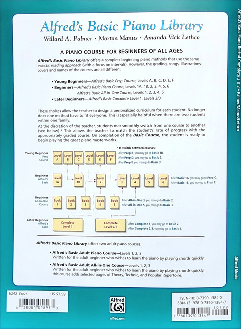 Alfred's Basic Piano Library Recital Book Complete Levels 2 & 3